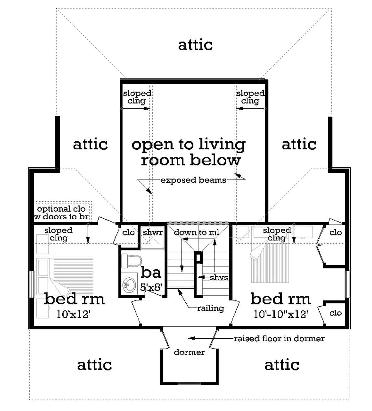 Cottage Southern Level Two of Plan 76937