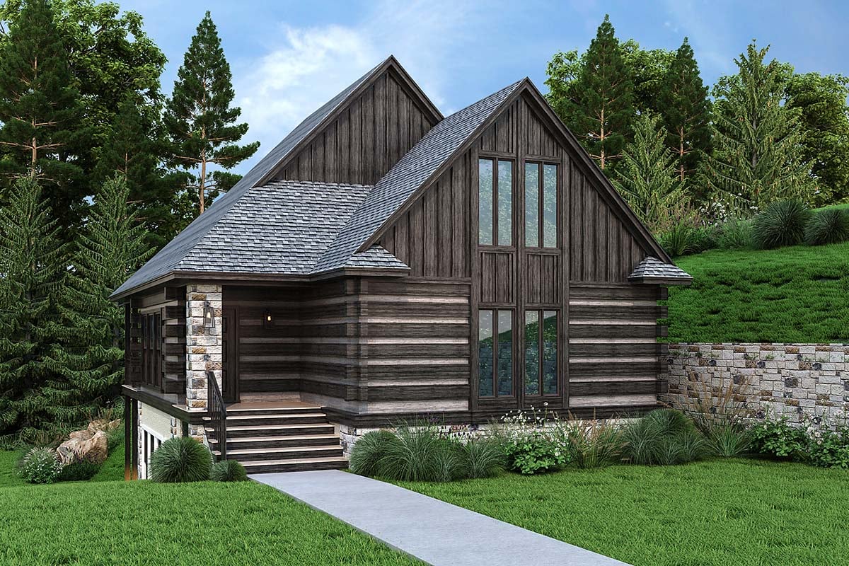 Cottage, Log Plan with 1550 Sq. Ft., 3 Bedrooms, 3 Bathrooms Picture 2