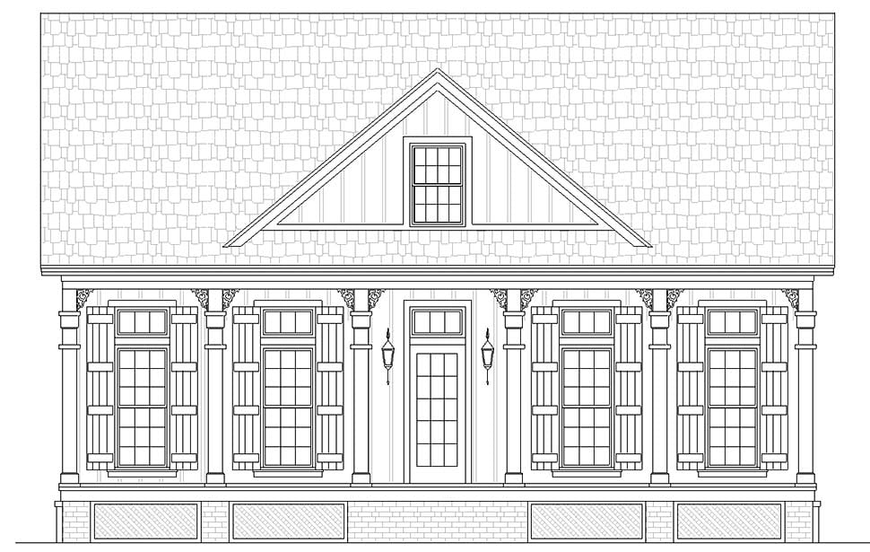 Cottage, Southern Plan with 1082 Sq. Ft., 2 Bedrooms, 2 Bathrooms Picture 4