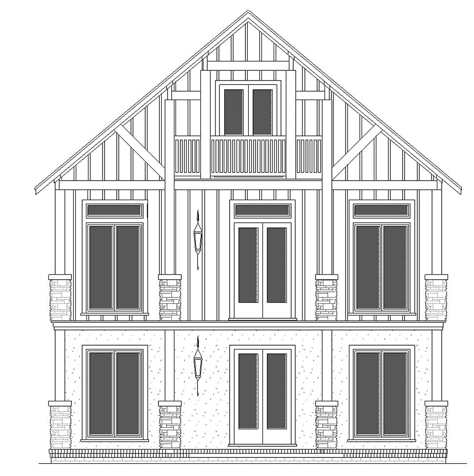 Cabin, Cottage Plan with 1330 Sq. Ft., 3 Bedrooms, 3 Bathrooms Picture 7