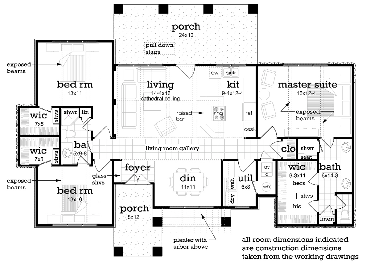 Contemporary Modern Level One of Plan 76963