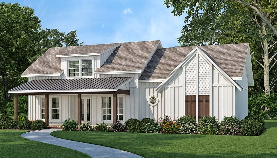 Contemporary, Farmhouse Plan with 1512 Sq. Ft., 3 Bedrooms, 2 Bathrooms Picture 5