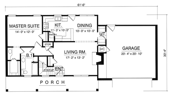 House Plan 77008 First Level Plan
