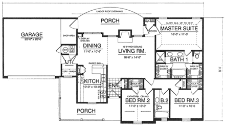 House Plan 77013 First Level Plan