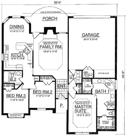House Plan 77022 First Level Plan