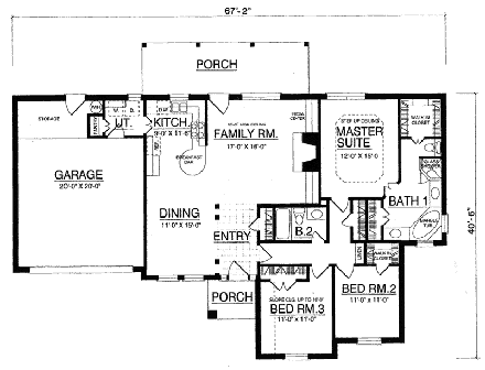 House Plan 77024 First Level Plan
