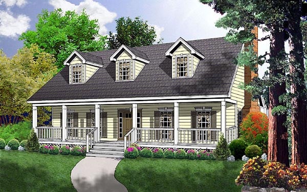 Plan 77027 | One-Story Style with 3 Bed, 2 Bath