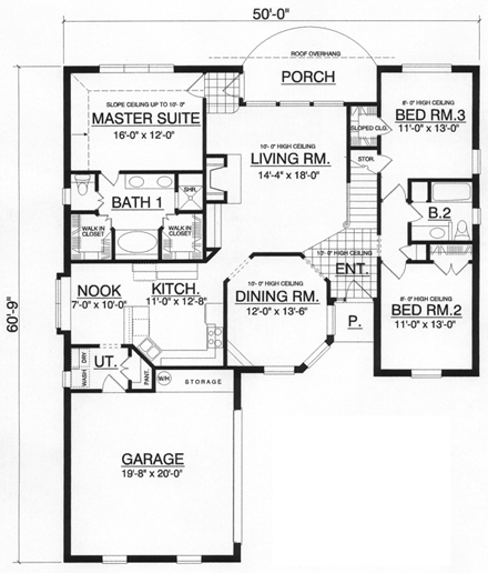 House Plan 77034 First Level Plan