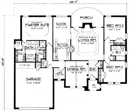 House Plan 77040 First Level Plan