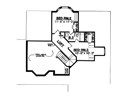 House Plan 77054 Second Level Plan