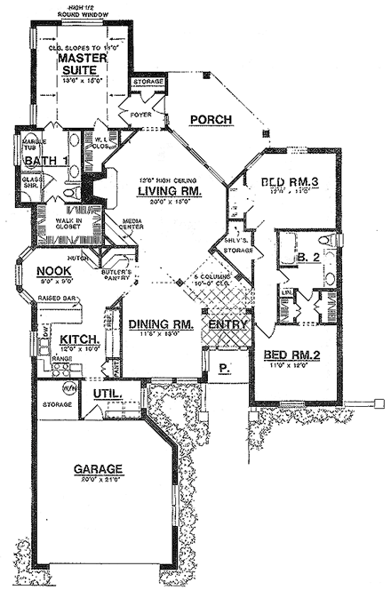 House Plan 77066 First Level Plan