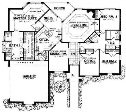 House Plan 77081 First Level Plan