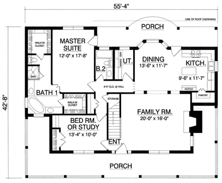 House Plan 77084 First Level Plan