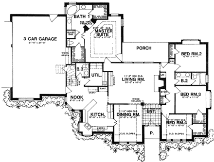 House Plan 77085 First Level Plan