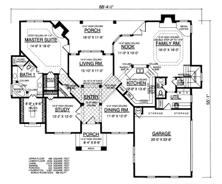 House Plan 77110 First Level Plan