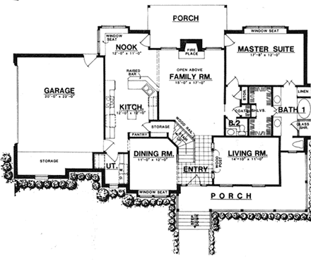 House Plan 77136 First Level Plan