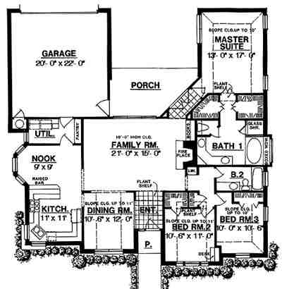 House Plan 77146 First Level Plan