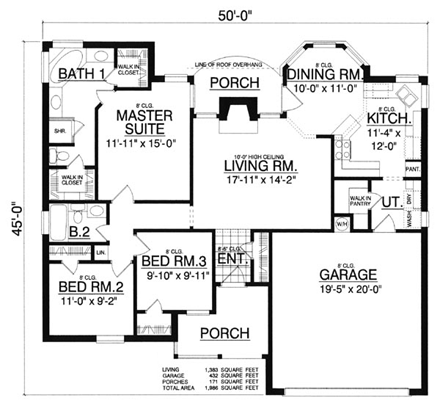 House Plan 77175 First Level Plan