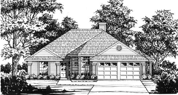 Plan 77181 | Traditional House with 3 Bed, 2 Bath, 2 Car