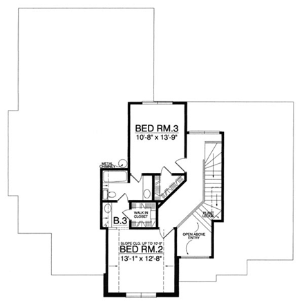 House Plan 77198 Second Level Plan