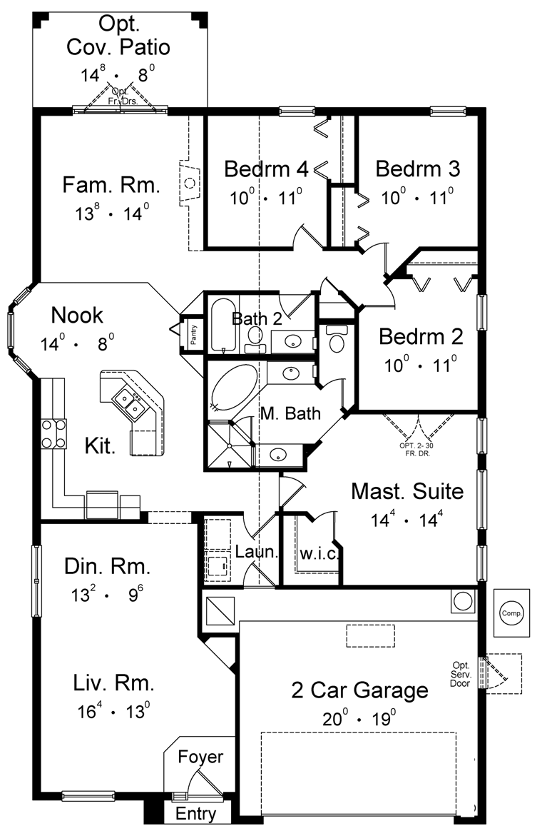 Contemporary Level One of Plan 77320