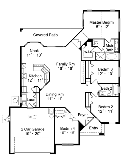 House Plan 77324 First Level Plan