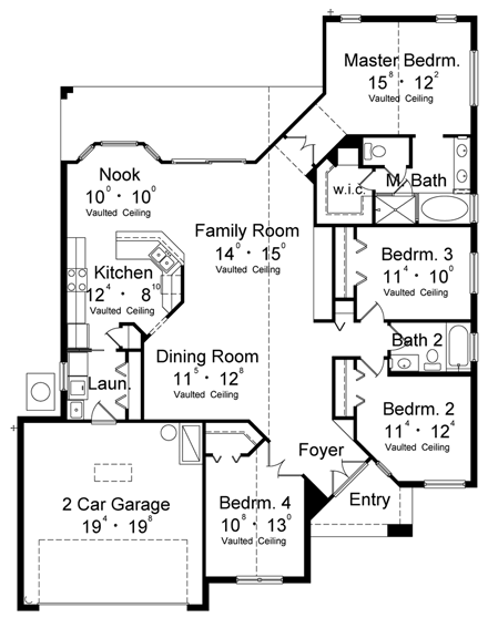 House Plan 77326 First Level Plan