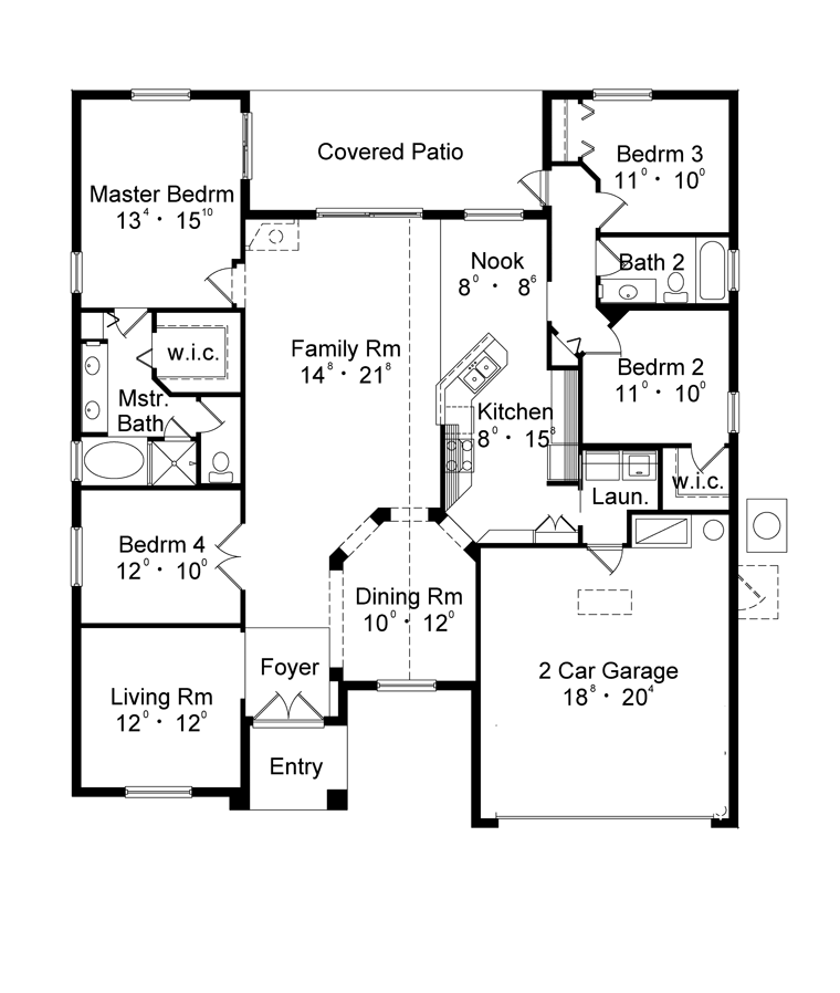 Contemporary Traditional Level One of Plan 77329