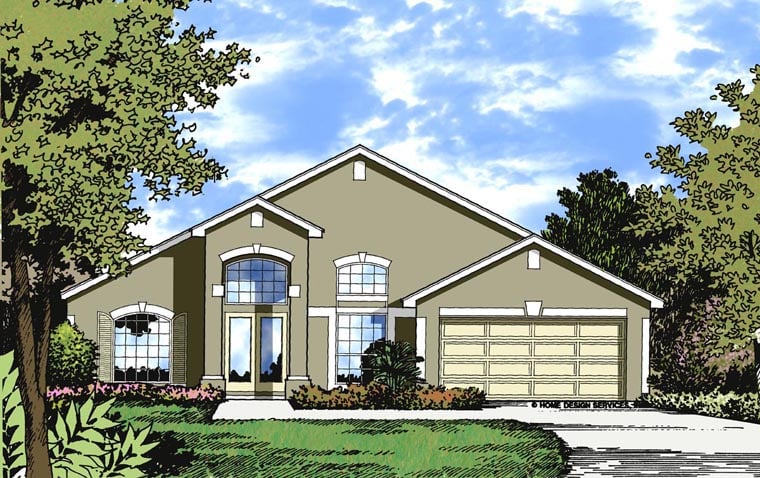 Plan 77329 | Traditional Style with 4 Bed, 2 Bath, 2 Car Garage