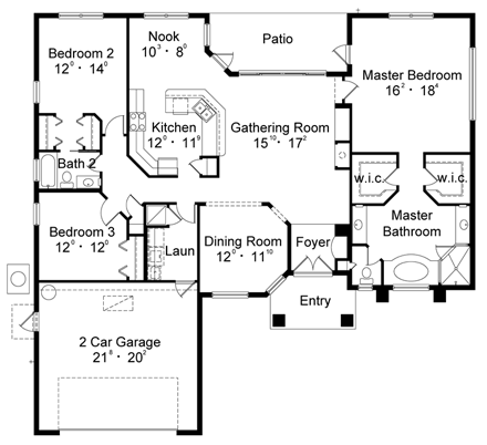 House Plan 77344 First Level Plan