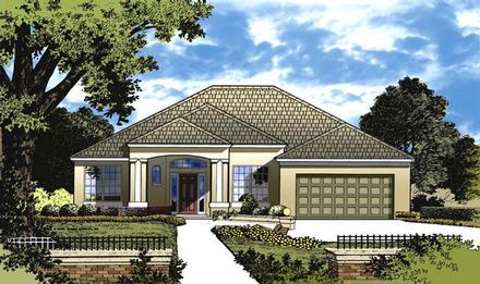 Contemporary Traditional Elevation of Plan 77345