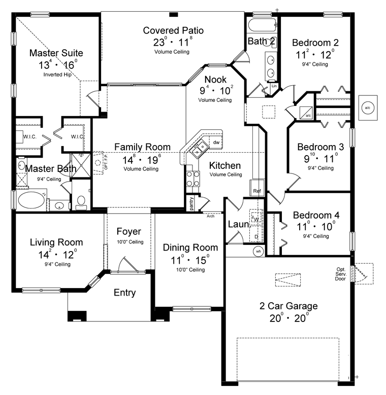 Contemporary Traditional Level One of Plan 77347