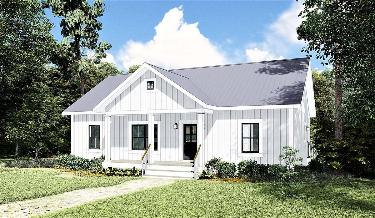 Cottage, Country, Ranch Plan with 1311 Sq. Ft., 3 Bedrooms, 2 Bathrooms Picture 6