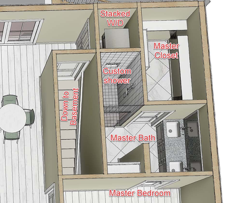 Cottage, Country, Ranch Plan with 1311 Sq. Ft., 3 Bedrooms, 2 Bathrooms Picture 2