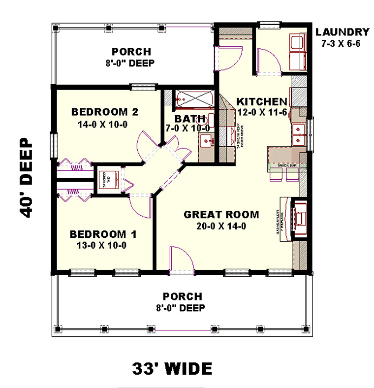 Country Southern Level One of Plan 77405