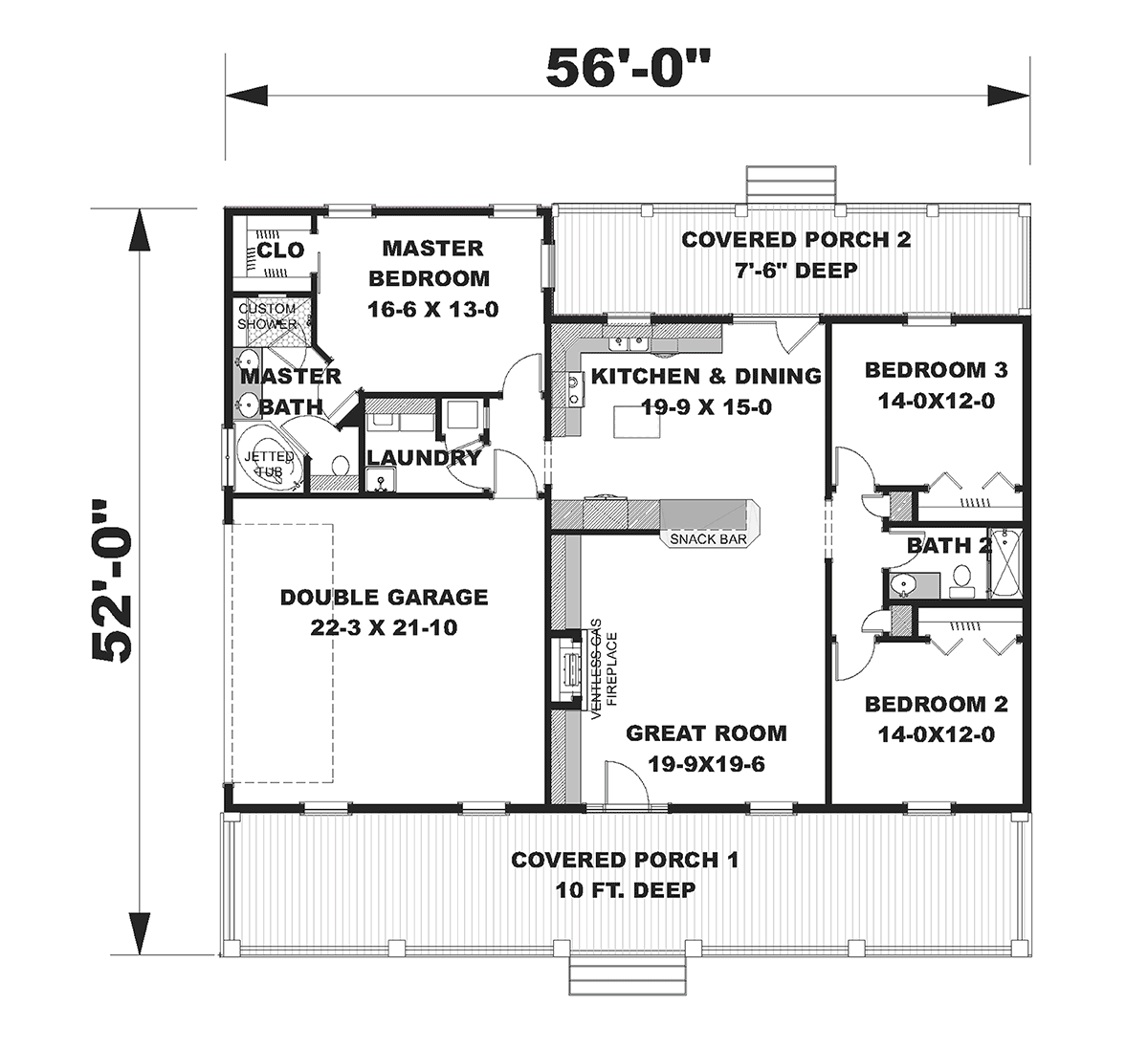 Country Ranch Southern Level One of Plan 77407