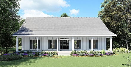 Country Farmhouse Elevation of Plan 77414