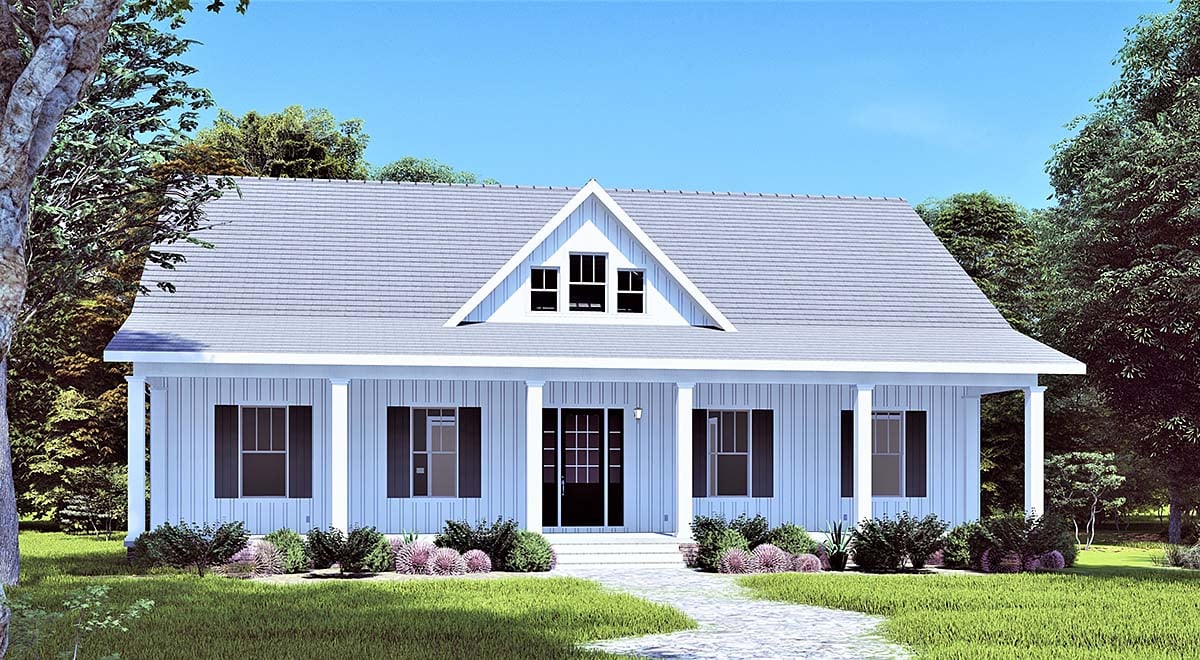 Cottage, Country, Traditional Plan with 2094 Sq. Ft., 3 Bedrooms, 2 Bathrooms Elevation