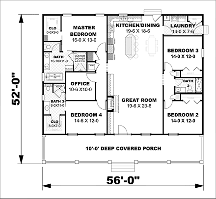 House Plan 77419 First Level Plan