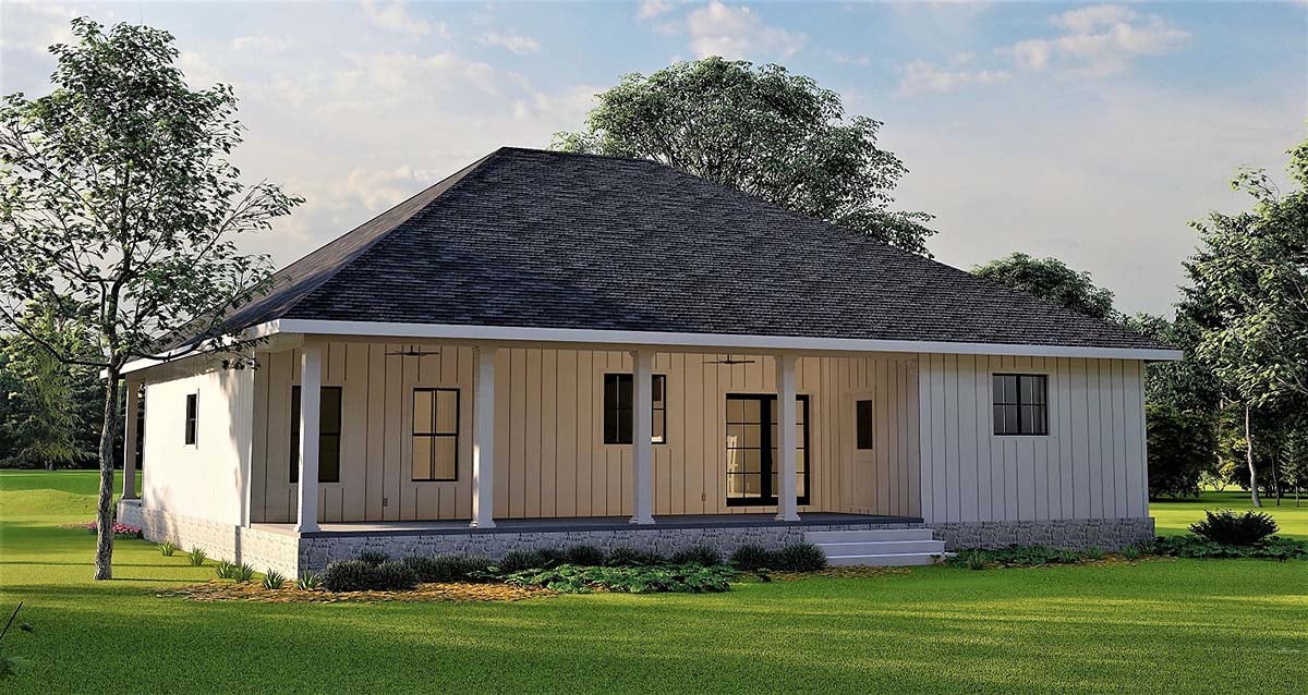 Country, Farmhouse Plan with 1860 Sq. Ft., 3 Bedrooms, 2 Bathrooms Picture 2