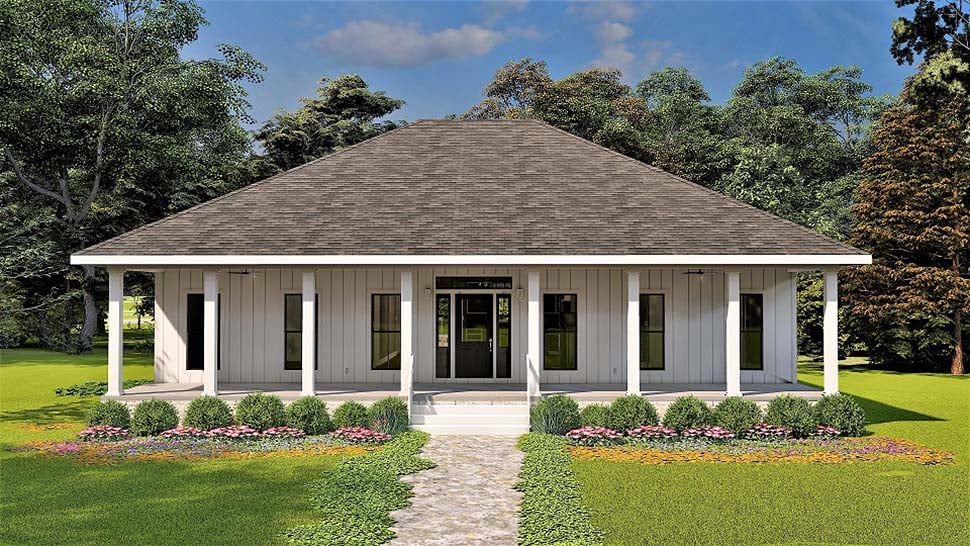 Country, Farmhouse Plan with 1860 Sq. Ft., 3 Bedrooms, 2 Bathrooms Picture 4