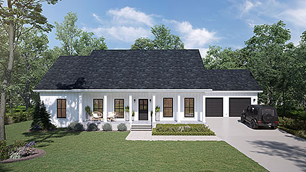Country Ranch Elevation of Plan 77423