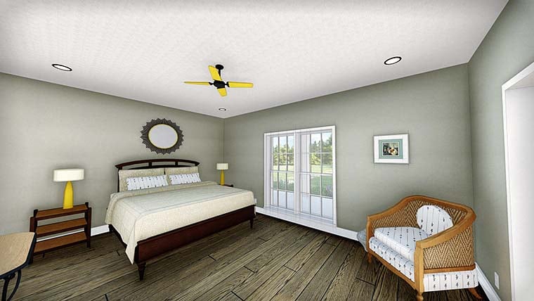Colonial, Country, Farmhouse, Southern Plan with 2090 Sq. Ft., 3 Bedrooms, 2 Bathrooms Picture 6
