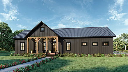 Barndominium Ranch Elevation of Plan 77431