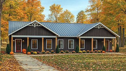 Cottage Country Craftsman Ranch Elevation of Plan 77468