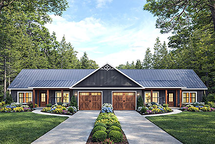 Country Ranch Southern Traditional Elevation of Plan 77473