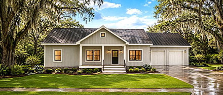 Country Ranch Elevation of Plan 77480