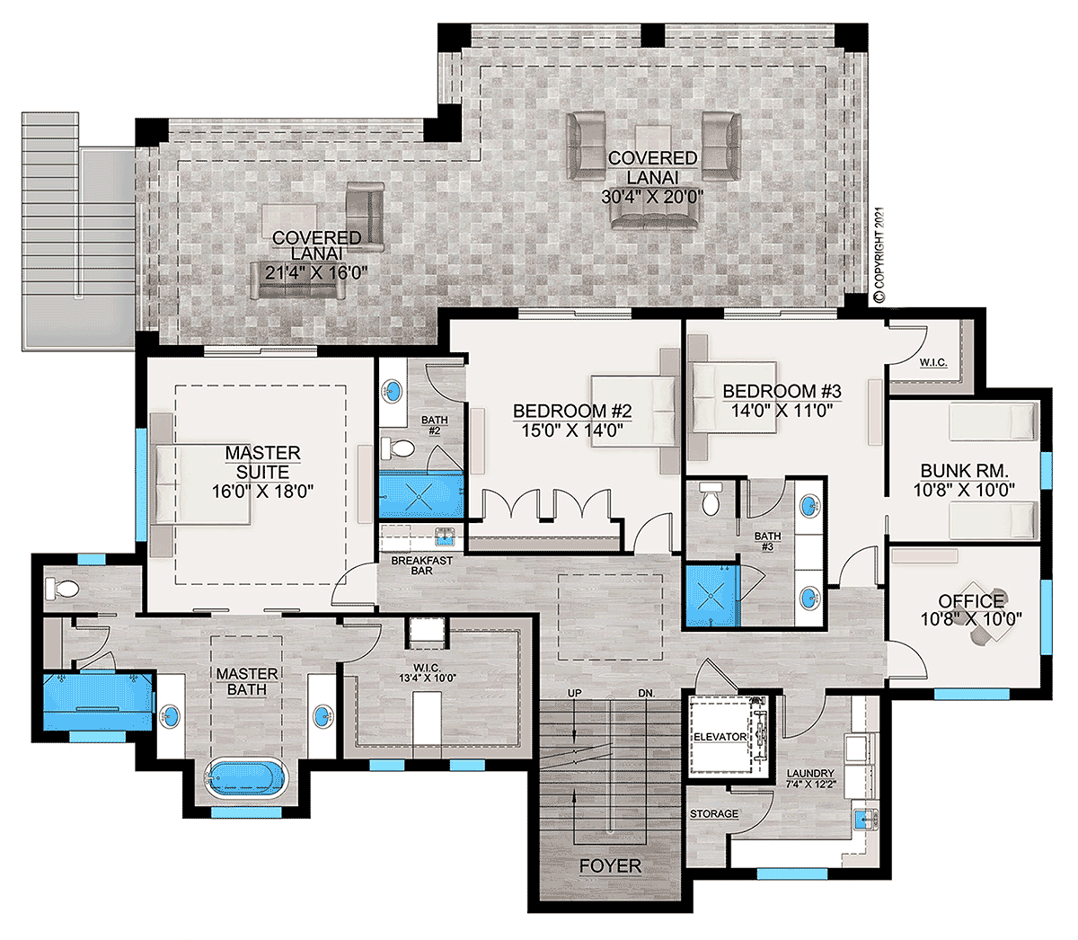 House Plan 77504 Level Two