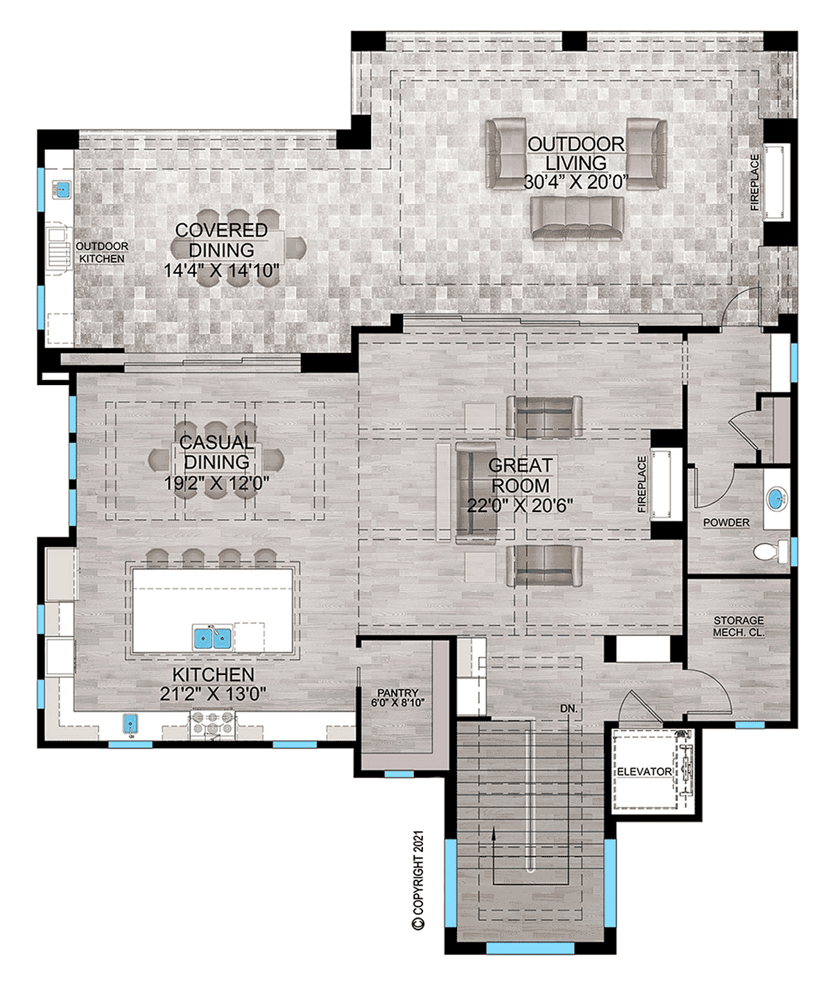 House Plan 77504 Level Three