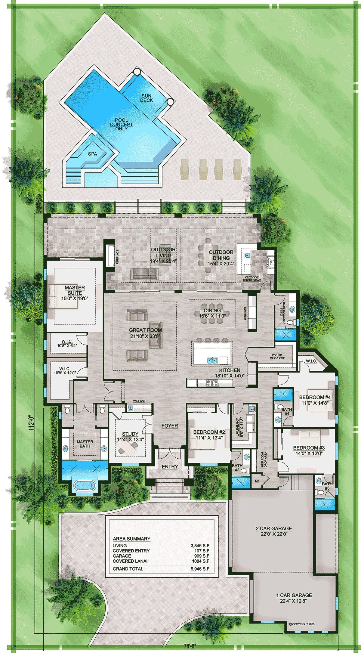 House Plan 77506 Level One